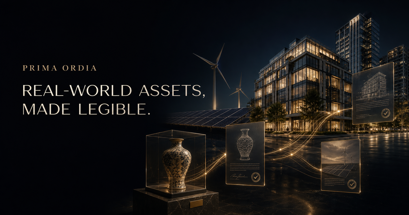 Renewable energy, property and a collectible linked to verified records