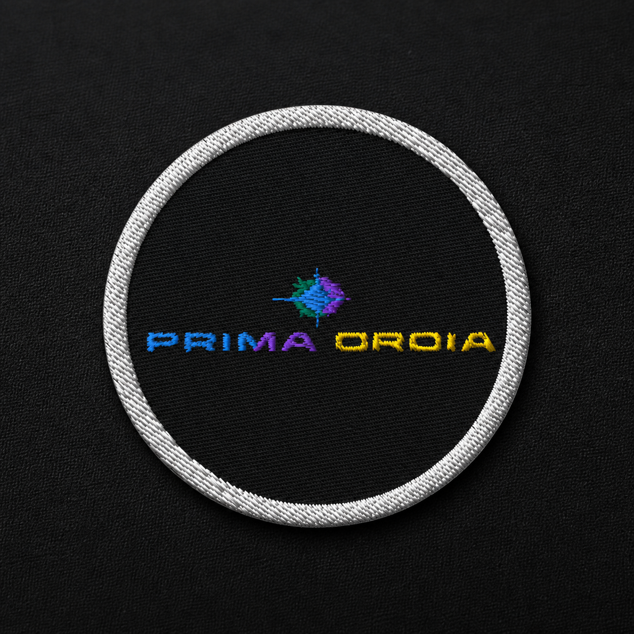 Embroidered Patch: clean studio lifestyle image.