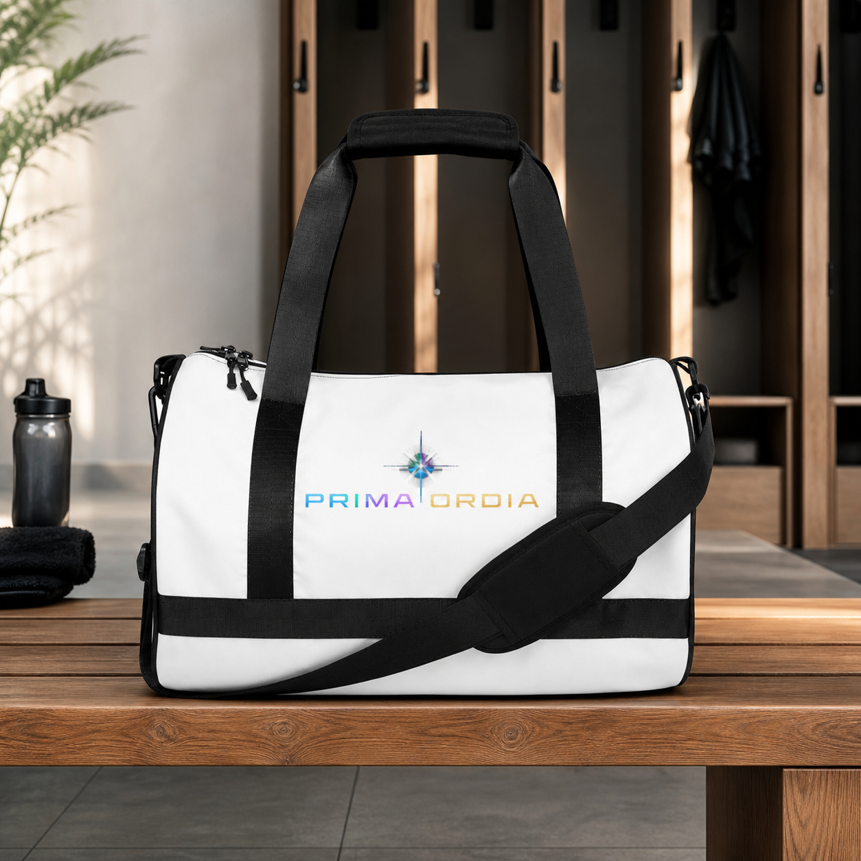 Gym Bag: clean studio lifestyle image.