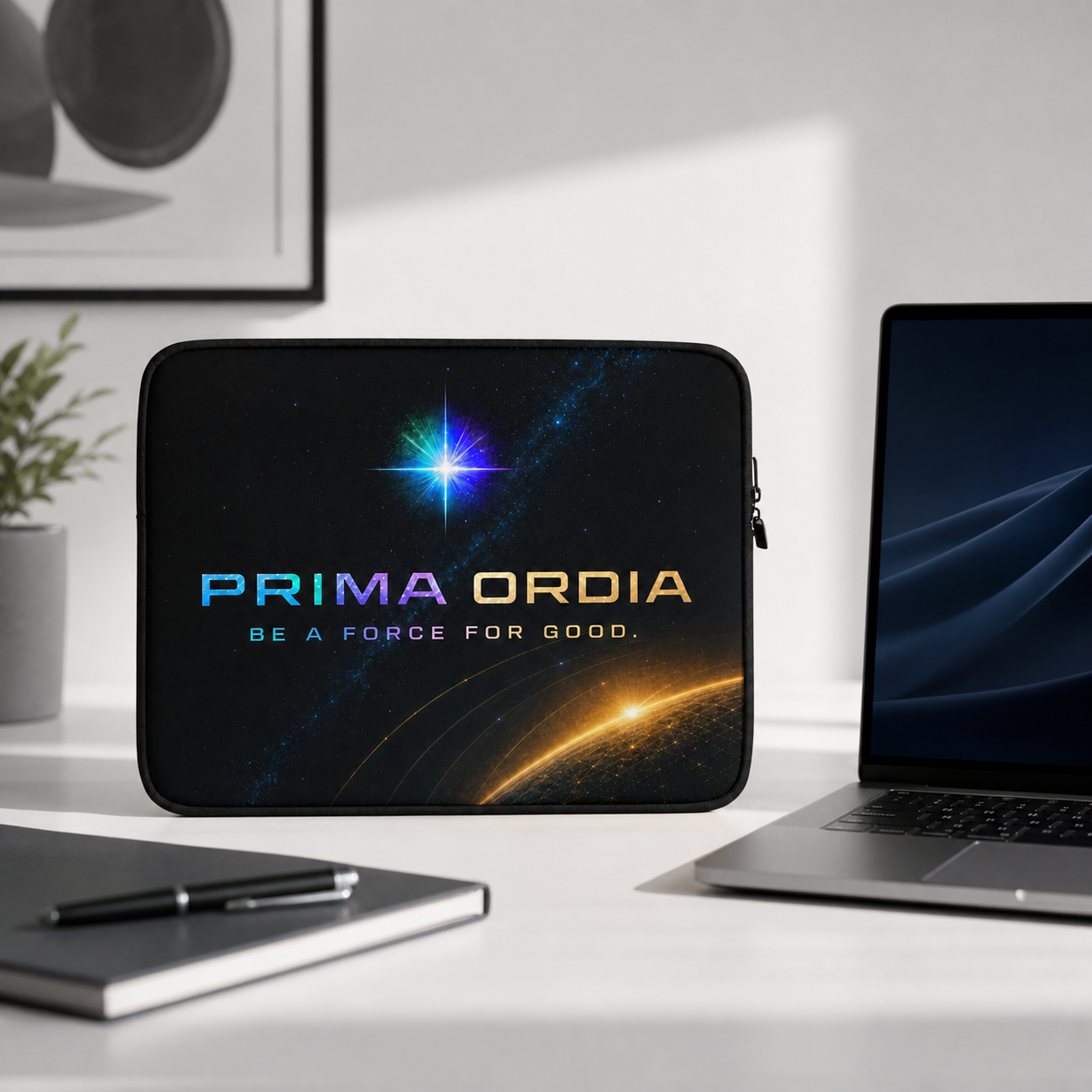 Laptop Sleeve: clean studio lifestyle image.