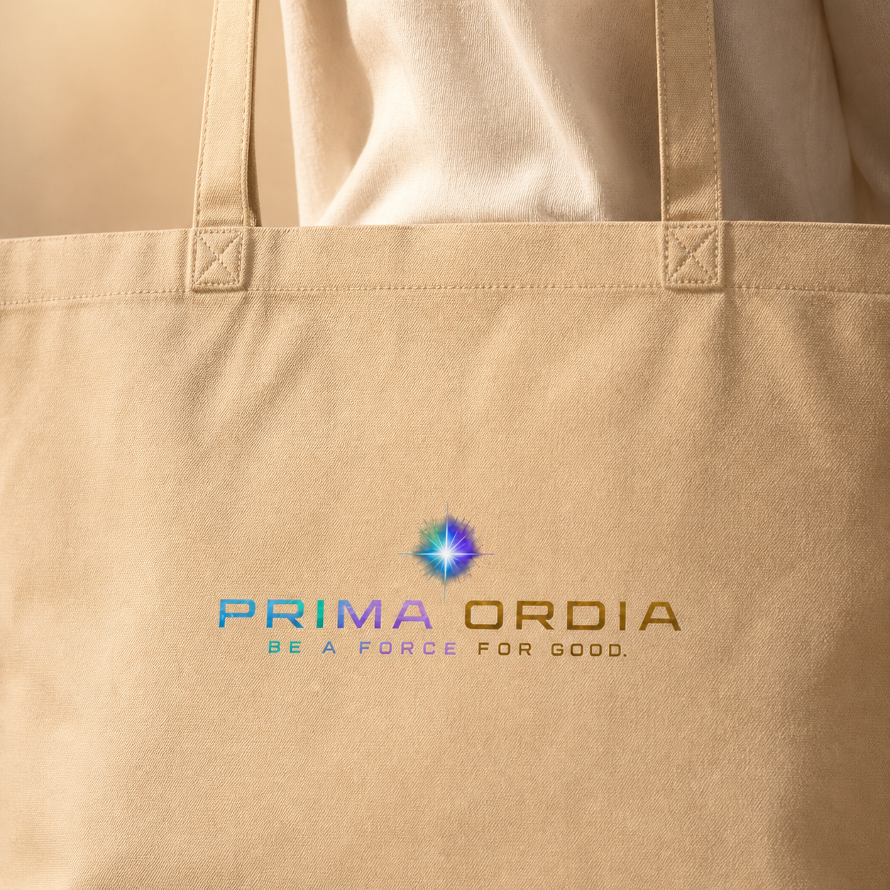 Large Organic Eco Tote: close contextual detail image.