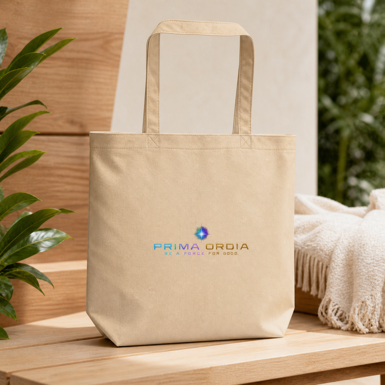 Organic Eco Tote: close contextual detail image.