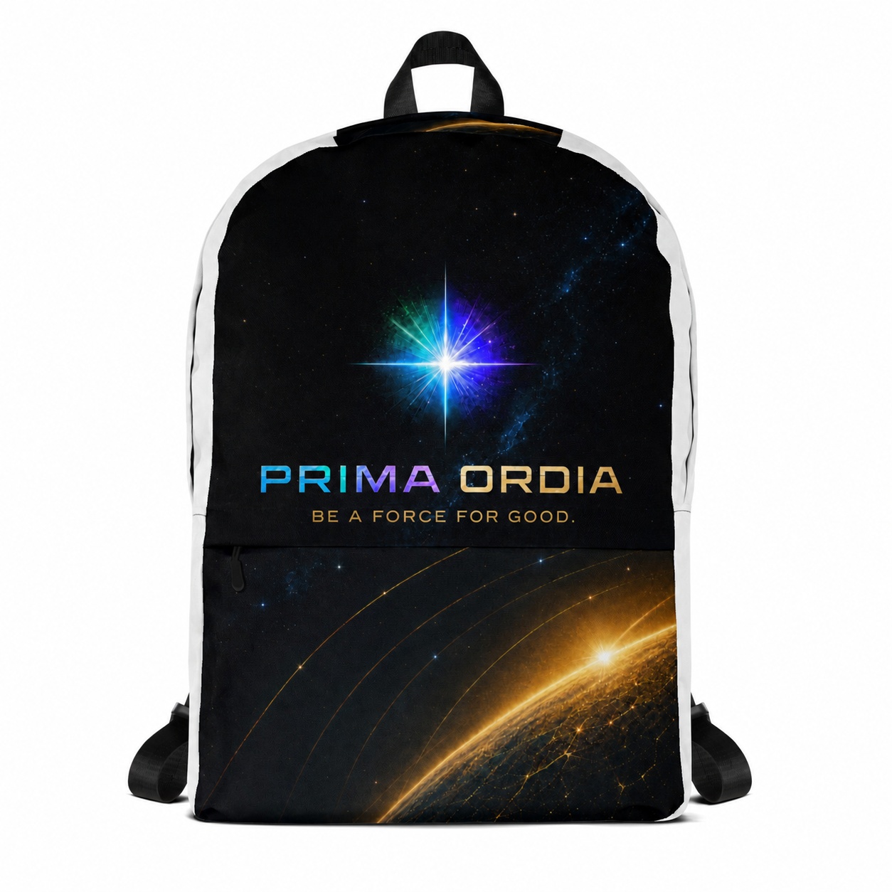 PRIMA ORDIA cosmic backpack on a white background