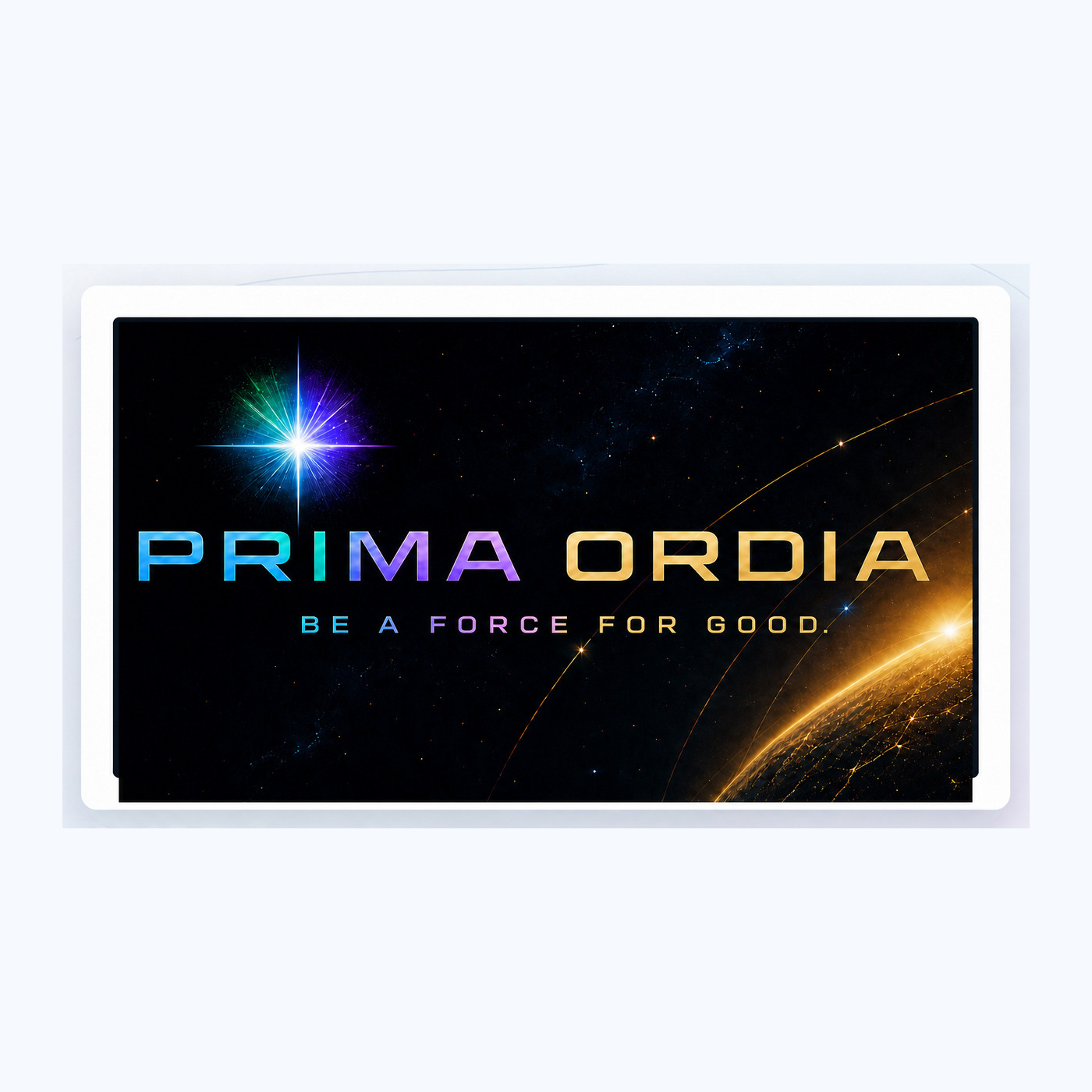 PRIMA ORDIA cosmic premium matte poster displayed in full